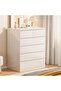 Modern 6 Drawer Tall White Dresser – Sleek Chest of Drawers Organizer for Bedroom, Living Room, or Office – Stylish Storage Solution for Clothes, Linens, and Accessories 60 x 40 x 111 cm. - 8