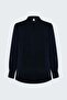 Long sleeve blouse - navy blue - 4