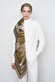 Yakamoz Patterned Viscose Shawl - Dark Beige