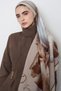 Süsen patterned fleece viscose shawl - beige