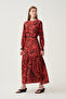 Leather belted embroidered dress - 6