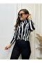 Black and White Zebra Pattern Sweater - 2Y231022 - 6