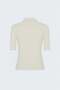 Short Sleeve Zippered Knitwear - Ecru - 8