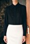 Classic Shirt with Embroidery Detail - Black - 2