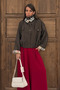 Women's Plaid Detailed Zippered Double Layer Elastic Short Trench Coat 0175 - Brown - 2