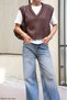 Women's Cinnamon V-Neck Knitwear Sweater