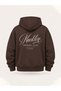 Unisex Men's and Women's Owners Club Design Printed Oversize 3 Thread Hooded Sweatshirt - 5
