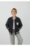 Boy's Black Mj Logo Bomber Black Jacket - 2