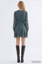 Crew Neck Lined Flared Regular Mini Dress - 4