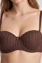 Women's Coffee Color Strapless Non-Padded Bra - 2