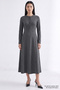Long Sleeve Regular Knitted Dress with Zipper Pocket - 8