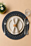 Decorative Single Placemat Patterned Tricot Model Round American Style Placemat Knitted Placemat Handmade Stylish Table Decoration Dining Table Breakfast Table Tableware Decor Home and Kitchen Accessory