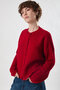 Buttoned knit cardigan red - 4