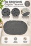 Stone-Look Suction Cup Non-Slip Bath Mat Water-Permeable Decorative Anthracite - 2