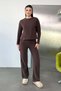 Women's Crew Neck Thessaloniki Team Brown - 27K 2699