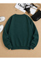 Genis Kesim Women's Oversize Thick Winter Sweatshirt Love Bow Printed Long Sleeve Crew Neck - 2
