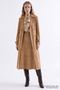Suede Belted Lined Padded Regular Trench Coat - 2