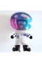 Pink Purple Girl's Space Astronaut Concept 1-Year-Old Balloon Set - 11 Piece Girl's Space Concept Birthday Set - Astronaut, Rocket, Ufo Foil Balloon - 5