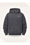 Unisex Men's and Women's Fall Forward Design Text Printed Oversize 3 Thread Hooded Sweatshirt - 5