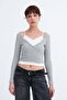 Athlete Detailed Ribbed Blouse B9052 - 4