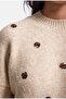 Women's Stone Color 4W6-57 Special Design Knitwear Sweater with Sequin Detail - 5