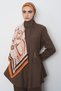 Chain pattern floss viscose shawl - orange