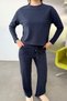 Women's Crew Neck Thessaloniki Team Navy Blue - 27K 2699 - 2