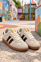 Unisex Beige Bitter Brown Comfortable Fit Lace-Up Sneaker - 3