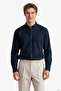 Men's Navy Blue Regular Fit Shirt