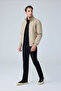 Men's Special Design Fabric Coat Jacket Beige 4345Dngr - 5