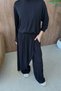 Skirt, Cape, and Pants Set Black - 4