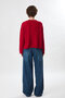 Buttoned knit cardigan red - 8
