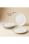 Glacier 6-Piece Porcelain Serving Plate Set 25 cm - Pattern and Pattern Transfer Guaranteed - 2