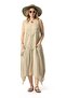 Sleeveless Çeşme Crew Neck Authentic Double Pocket Midi Length Poplin Summer Dress Mink Vzn