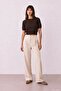Women's Beige Wide Leg Pants