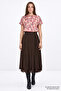 Regular Flared Skirt with Hidden Zipper and Pockets - 3