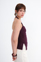Neckline-Looped Gathered Side Blouse A390 - 4