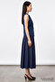 Denim Garnished Zippered Regular Midi Dress - 3
