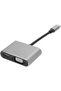 محول من النوع C، قاعدة توصيل ذكية مع منفذ HDMI/VGA للعمال، مناسبة لأجهزة العرض (رمادي) - 4
