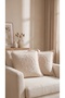 100% Cotton Buldan Raw Linen Hand-Laced 2-Piece Throw Pillow Cover 40X40 cm – Decorative Throw Pillow Cover with Lace Detail - 7