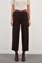 Herringbone Patterned Belted Carrot Cut Pants - 6