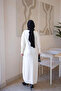 Cream Buttoned Mercerized Cardigan - 5