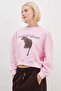 3 Threaded Tiger Print Oversize Sweatshirt - 7