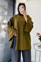 Premium Asymmetrical Cut Waist-Tie Blouse - Oil Green - 6