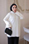 Cream Corsman Layered Sleeve Knitwear Tunic with Stones on the Shoulder - 4