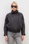 Zippered Double-Breasted Collared Buttoned Faux Leather Jacket - 2