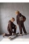 Boy's Hooded Tracksuit Set with Text and Stripe Detailing - 5