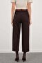 Herringbone Patterned Belted Carrot Cut Pants - 8