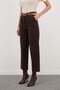 Herringbone Patterned Belted Carrot Cut Pants - 7
