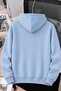 Sw Papatya Women's Front Printed Oversize Hooded Sweatshirt with Kangaroo Pocket and Two Threaded Drawstrings Hoodie - 2